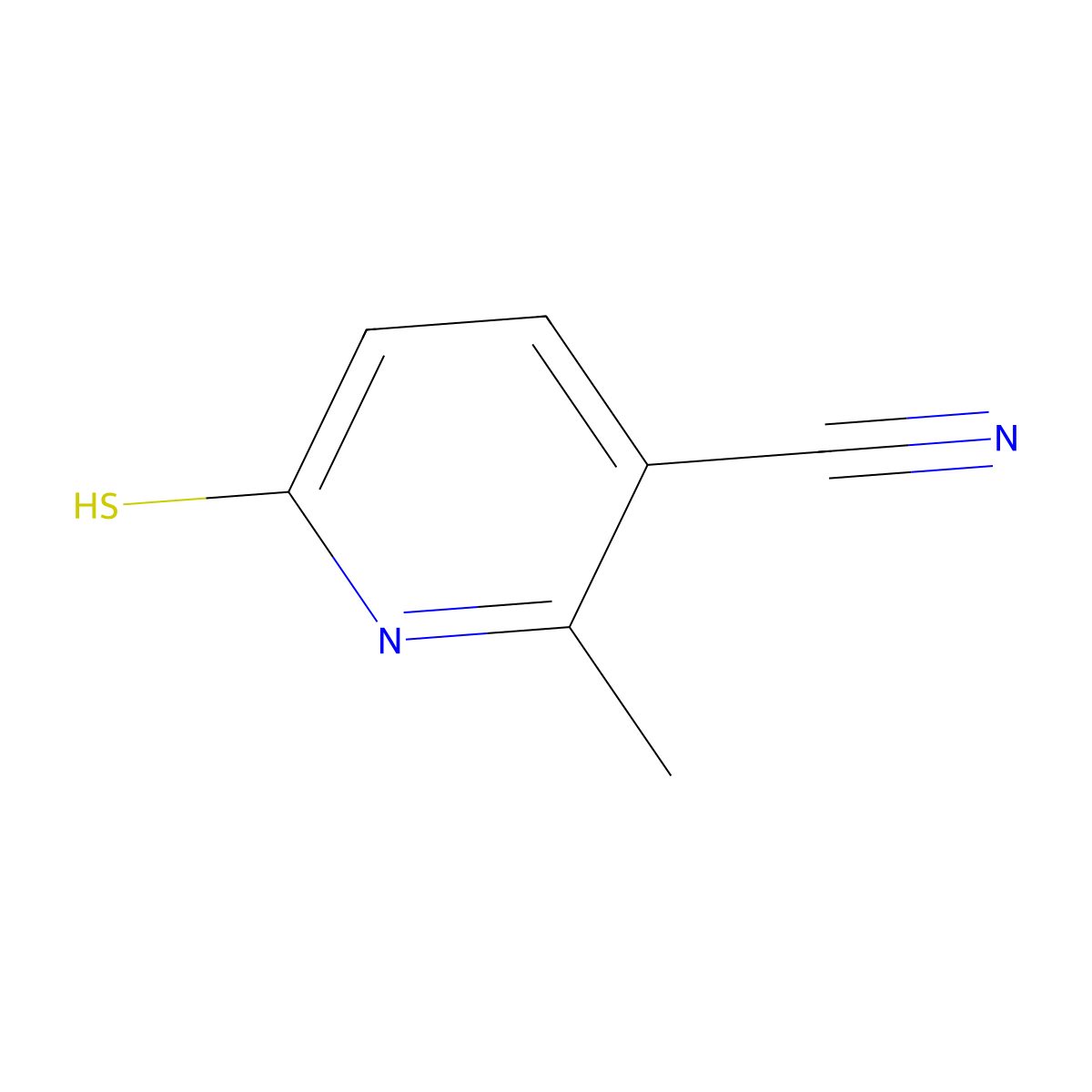 6-Mercapto-2-methylnicotinonitrile molecular structure, CAS 1355203-59-6