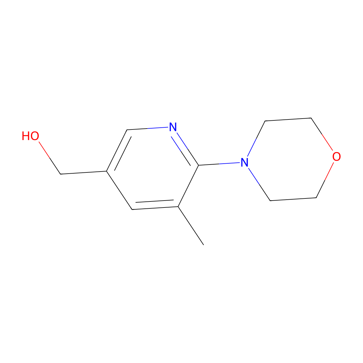 (5-Methyl-6-morpholinopyridin-3-yl)methanol molecular structure, CAS 1355203-83-6