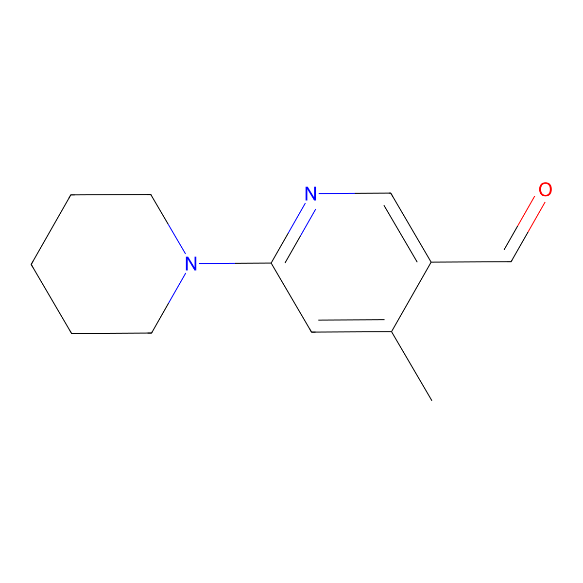 4-Methyl-6-(piperidin-1-yl)nicotinaldehyde molecular structure, CAS 1355203-95-0