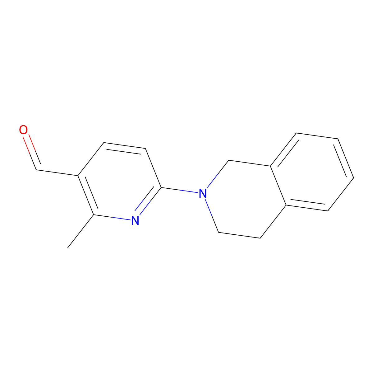 6-(3,4-Dihydroisoquinolin-2(1H)-yl)-2-methylnicotinaldehyde molecular structure, CAS 1355204-00-0