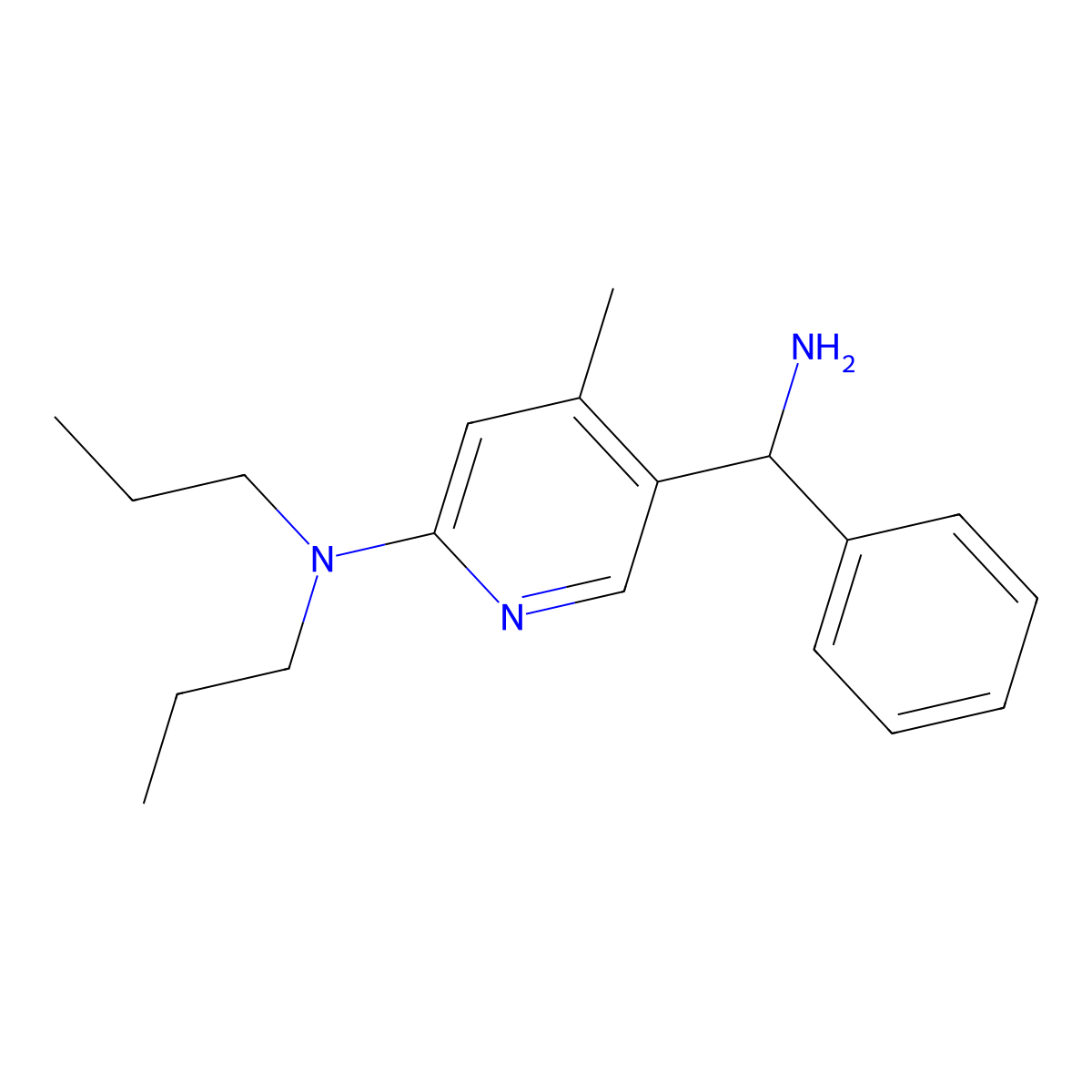 5-(Amino(phenyl)methyl)-4-methyl-N,N-dipropylpyridin-2-amine molecular structure, CAS 1355204-20-4