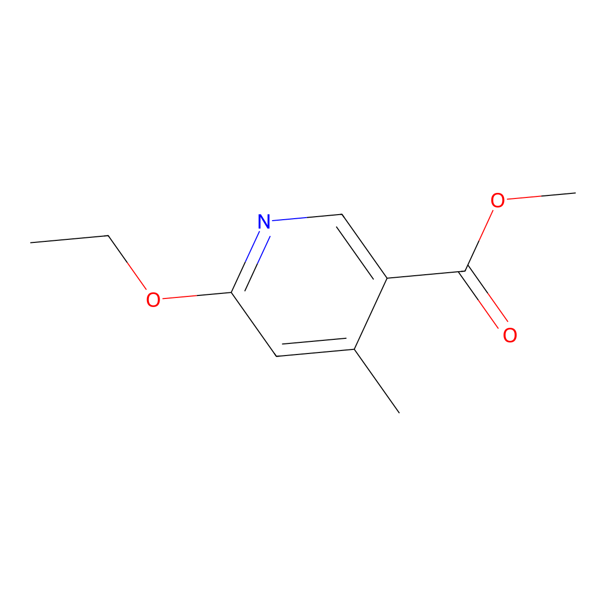 Methyl 6-ethoxy-4-methylnicotinate molecular structure, CAS 1355204-36-2