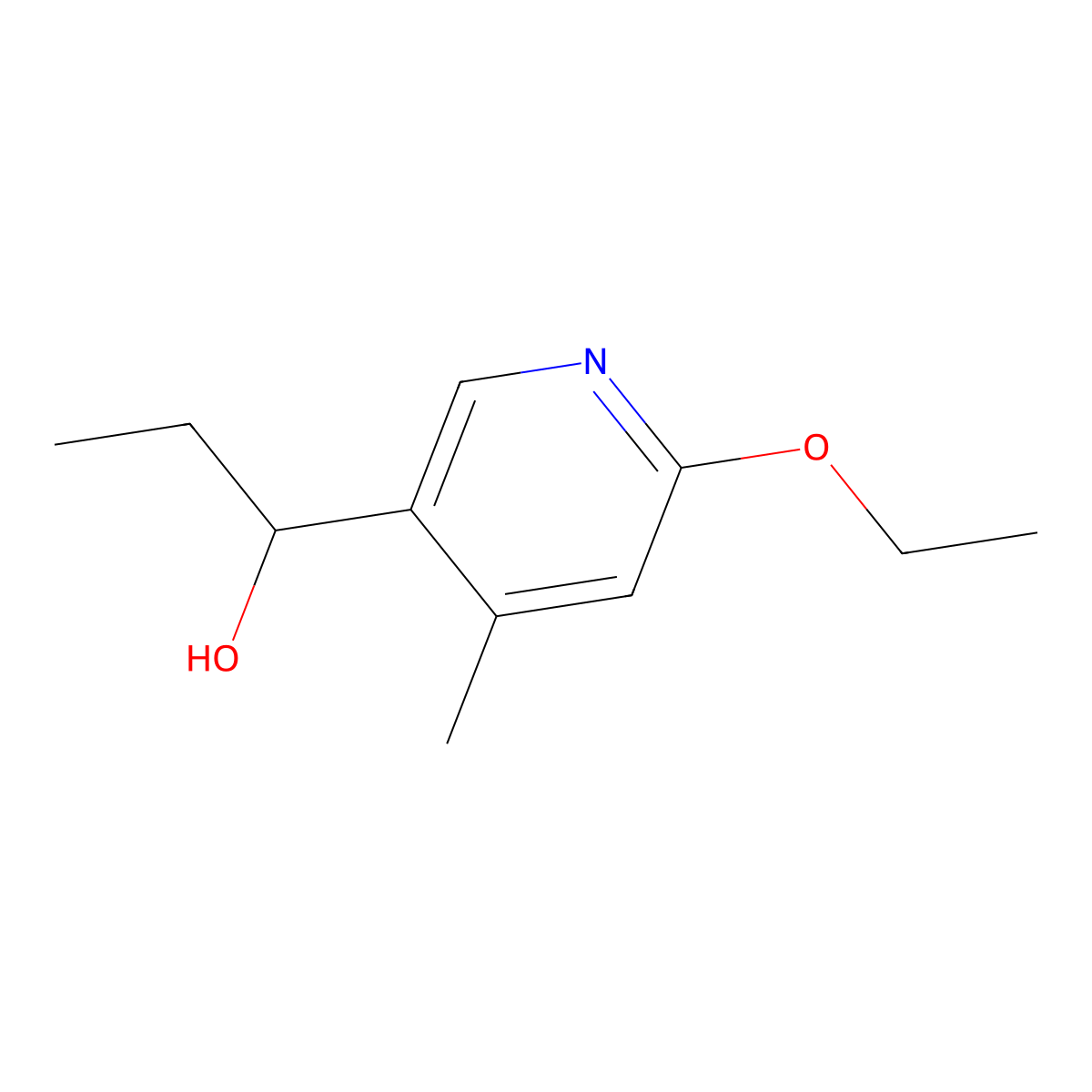 1-(6-Ethoxy-4-methyl-pyridin-3-yl)-propan-1-ol molecular structure, CAS 1355204-46-4