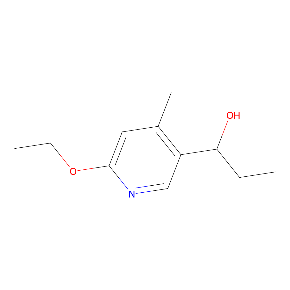 1-(6-Ethoxy-4-methyl-pyridin-3-yl)-propan-1-ol molecular structure, CAS 1355204-46-4