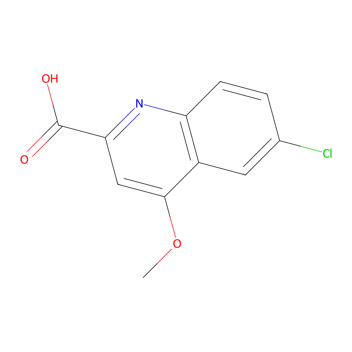 6-Chloro-4-methoxyquinoline-2-carboxylic acid molecular structure, CAS 1355204-48-6
