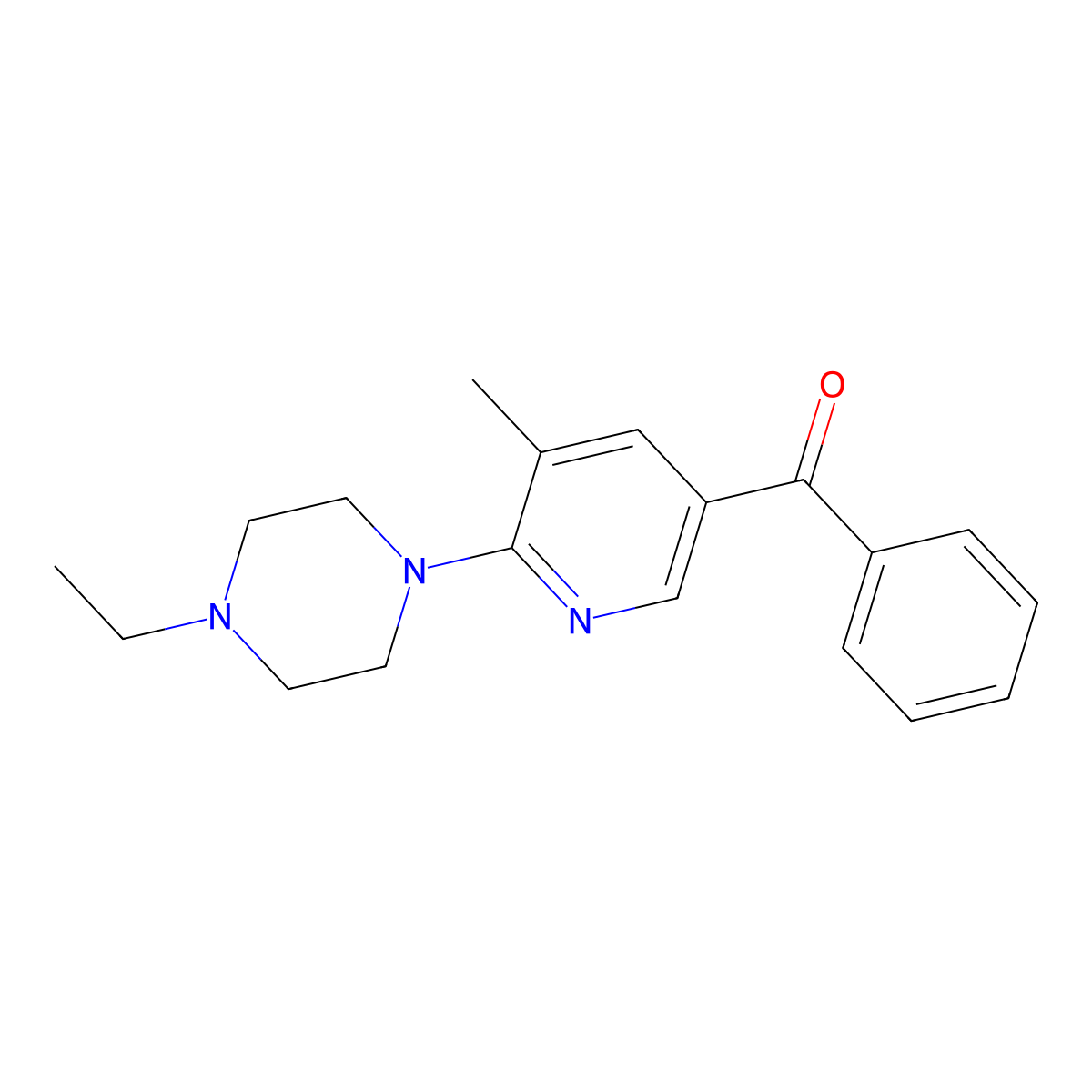 [6-(4-Ethyl-1-piperazinyl)-5-methyl-3-pyridinyl]phenylmethanone molecular structure, CAS 1355204-62-4