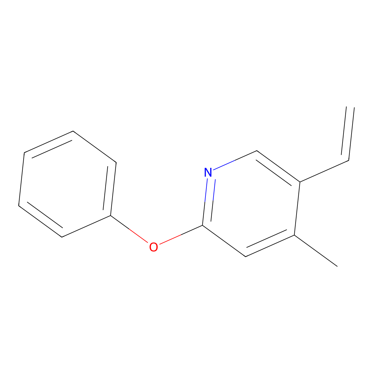 5-Ethenyl-4-methyl-2-phenoxypyridine molecular structure, CAS 1355204-79-3