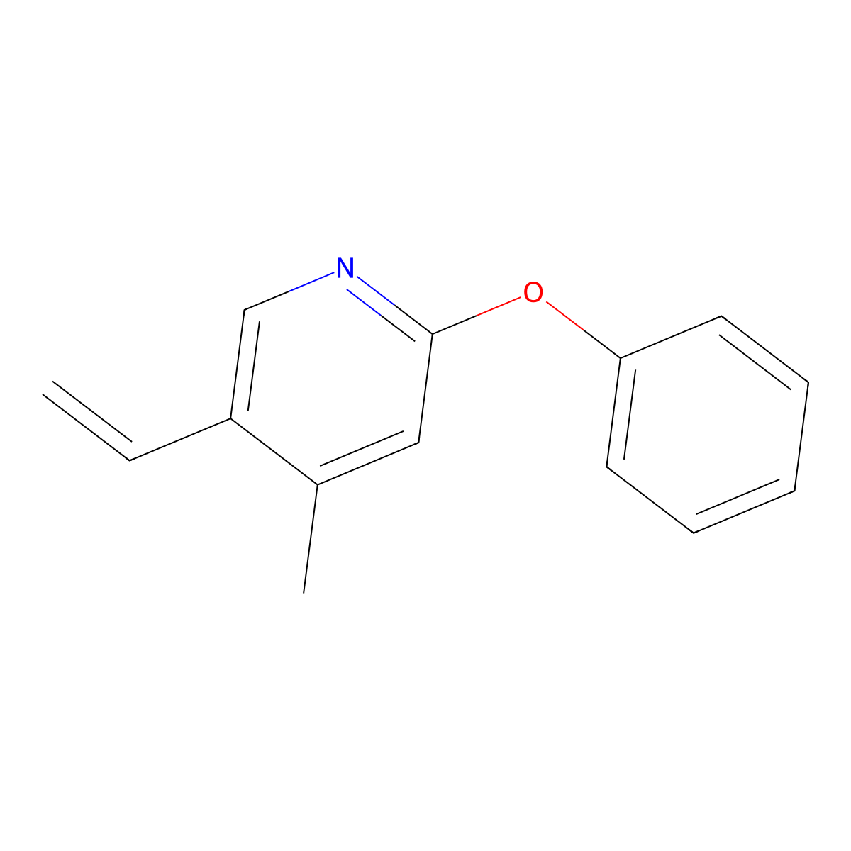 5-Ethenyl-4-methyl-2-phenoxypyridine molecular structure, CAS 1355204-79-3