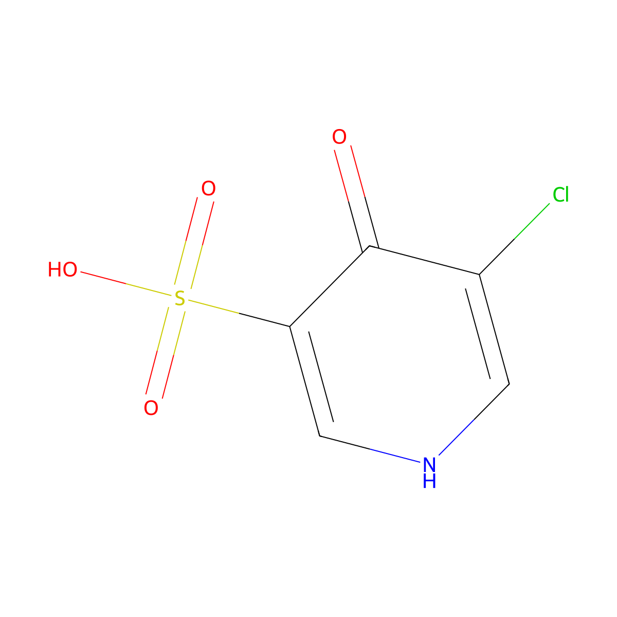5-Chloro-4-hydroxypyridine-3-sulfonic acid molecular structure, CAS 1355205-07-0