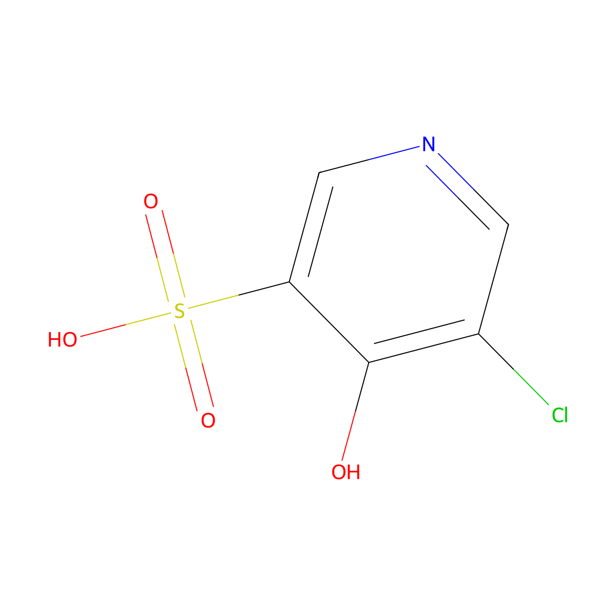 5-Chloro-4-hydroxypyridine-3-sulfonic acid molecular structure, CAS 1355205-07-0