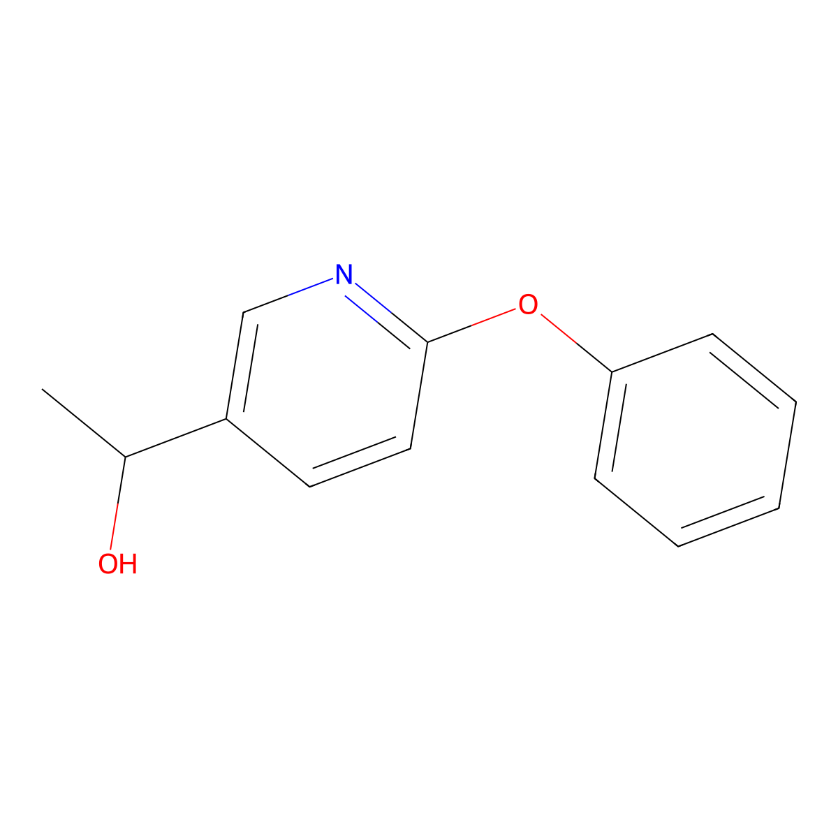 1-(6-Phenoxypyridin-3-yl)ethanol molecular structure, CAS 1355205-08-1
