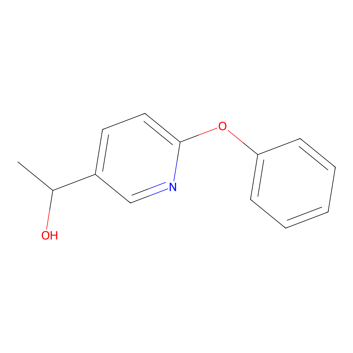 1-(6-Phenoxypyridin-3-yl)ethanol molecular structure, CAS 1355205-08-1