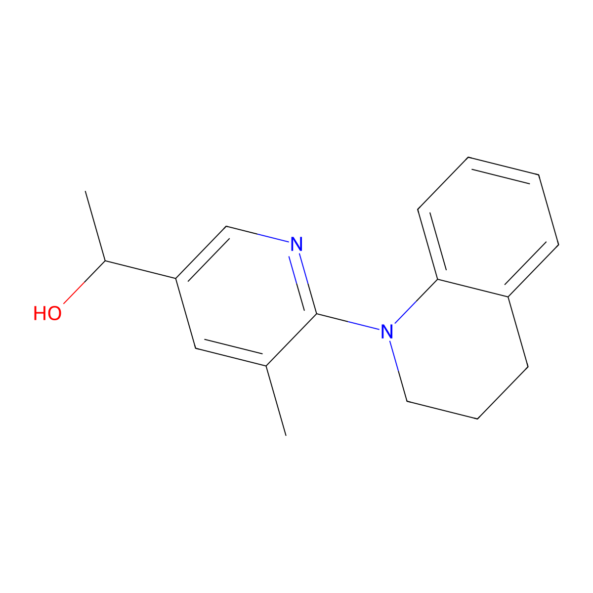 1-(6-(3,4-Dihydroquinolin-1(2H)-yl)-5-methylpyridin-3-yl)ethanol molecular structure, CAS 1355205-18-3