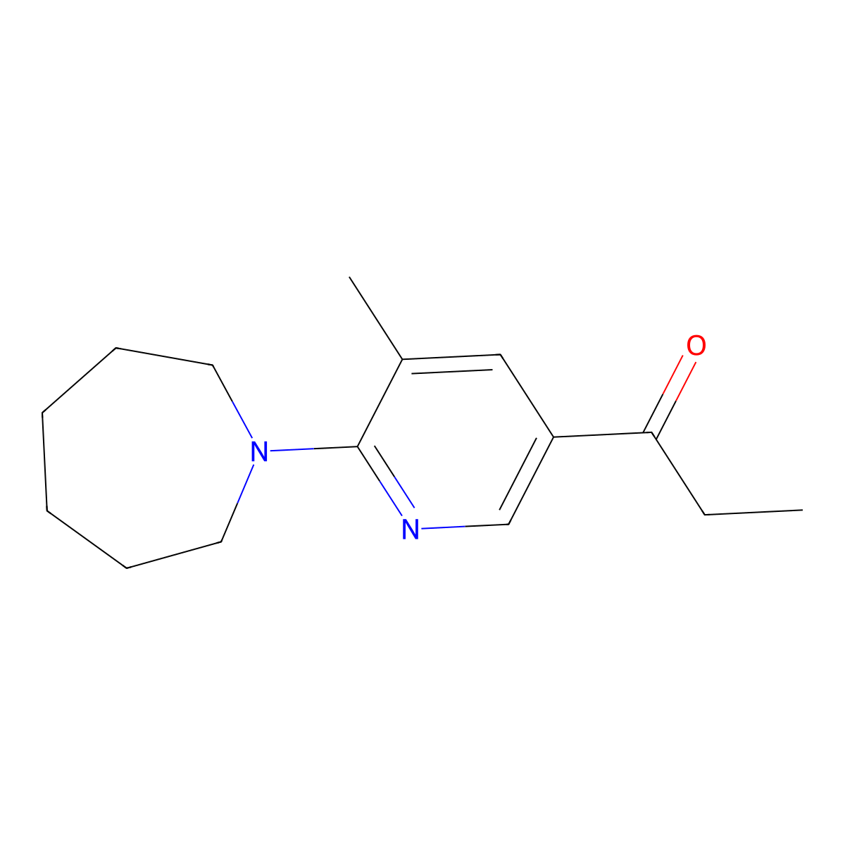 1-(6-(Azepan-1-yl)-5-methylpyridin-3-yl)propan-1-one molecular structure, CAS 1355206-48-2