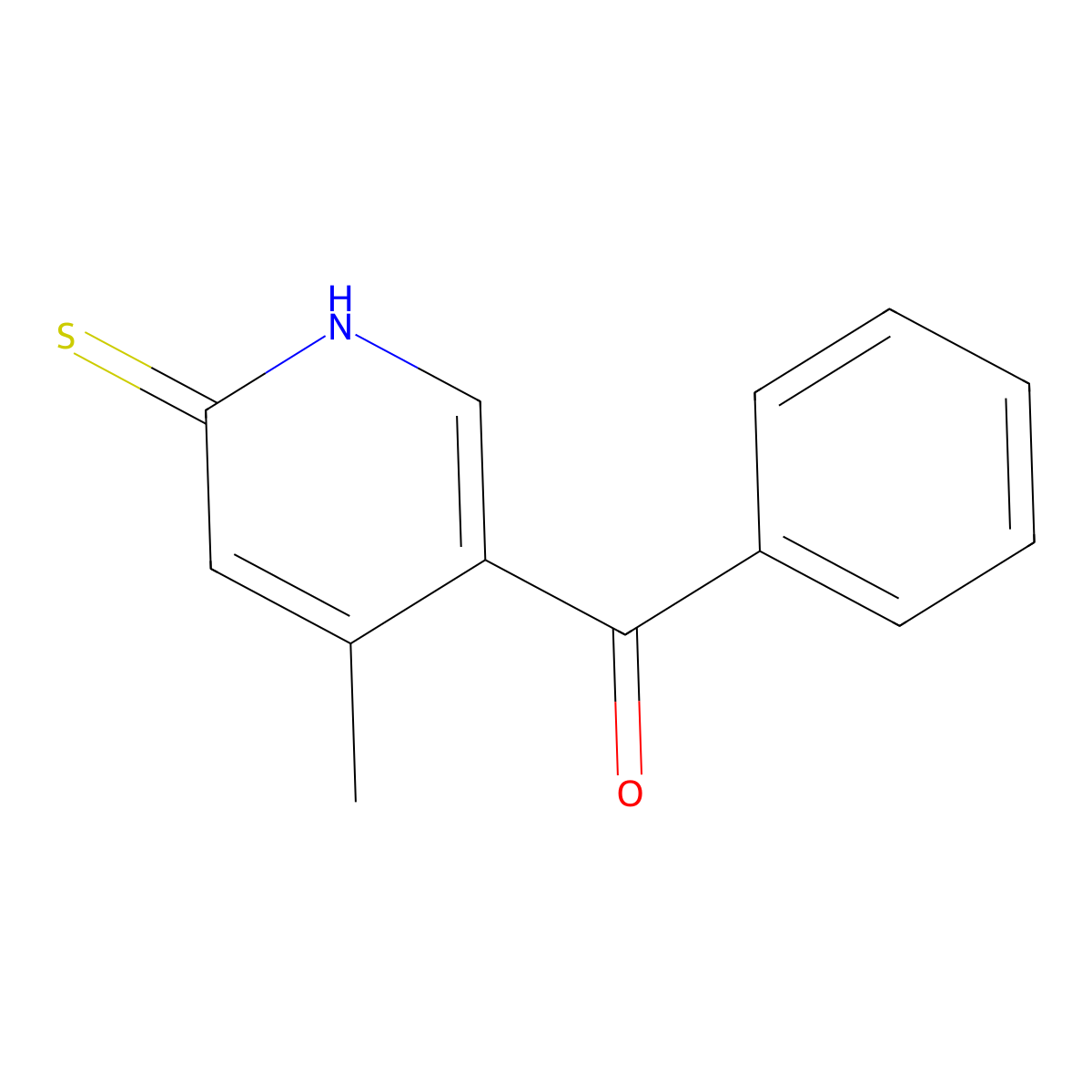 (6-Mercapto-4-methylpyridin-3-yl)(phenyl)methanone molecular structure, CAS 1355206-49-3