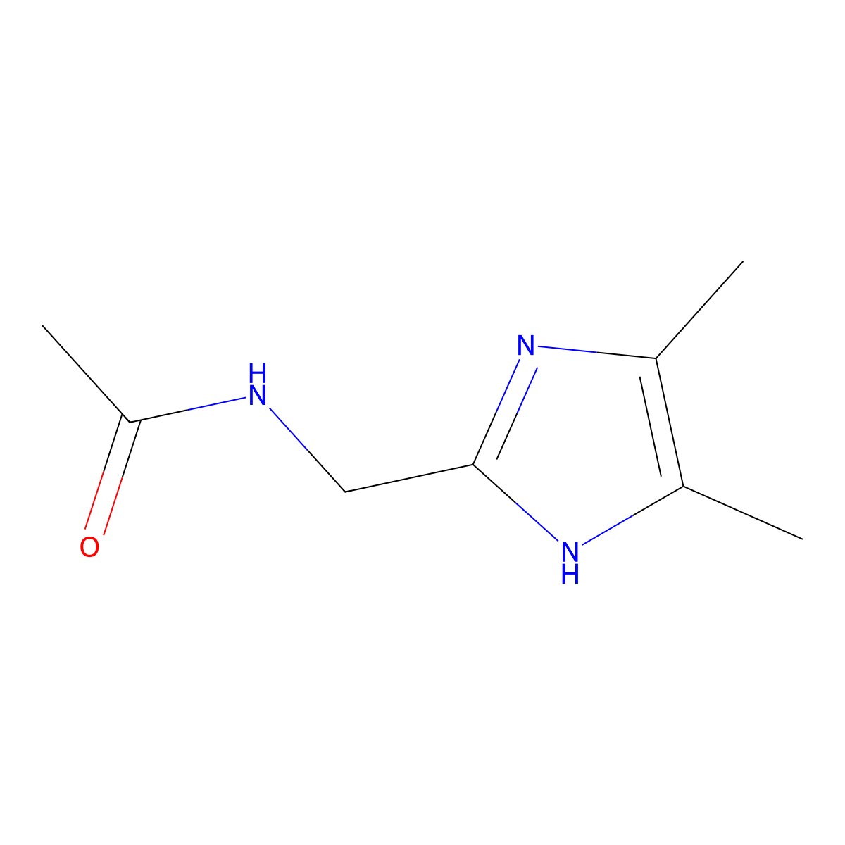 N-((4,5-Dimethyl-1H-imidazol-2-yl)methyl)acetamide molecular structure, CAS 1355206-68-6