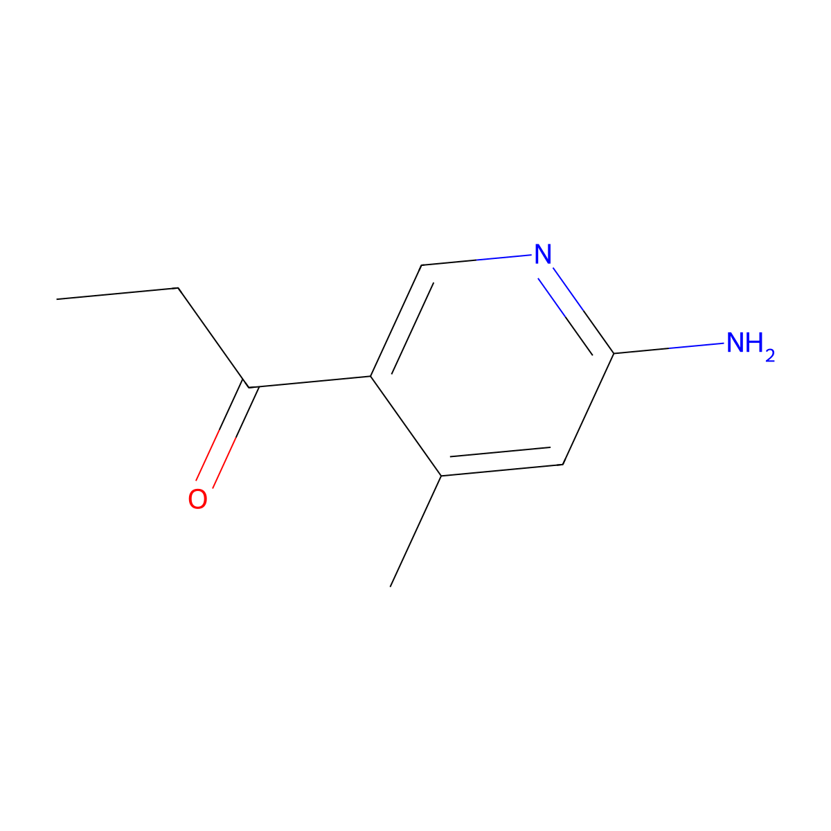 1-(6-Amino-4-methylpyridin-3-yl)propan-1-one molecular structure, CAS 1355206-77-7