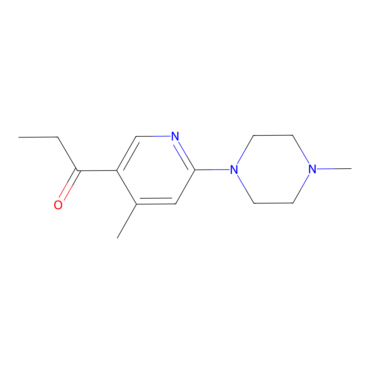 1-(4-Methyl-6-(4-methylpiperazin-1-yl)pyridin-3-yl)propan-1-one molecular structure, CAS 1355207-33-8