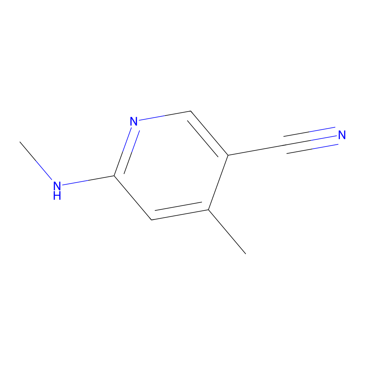 4-Methyl-6-(methylamino)nicotinonitrile molecular structure, CAS 1355208-01-3