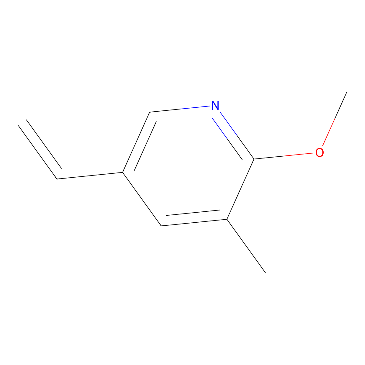 2-Methoxy-3-methyl-5-vinylpyridine molecular structure, CAS 1355208-21-7