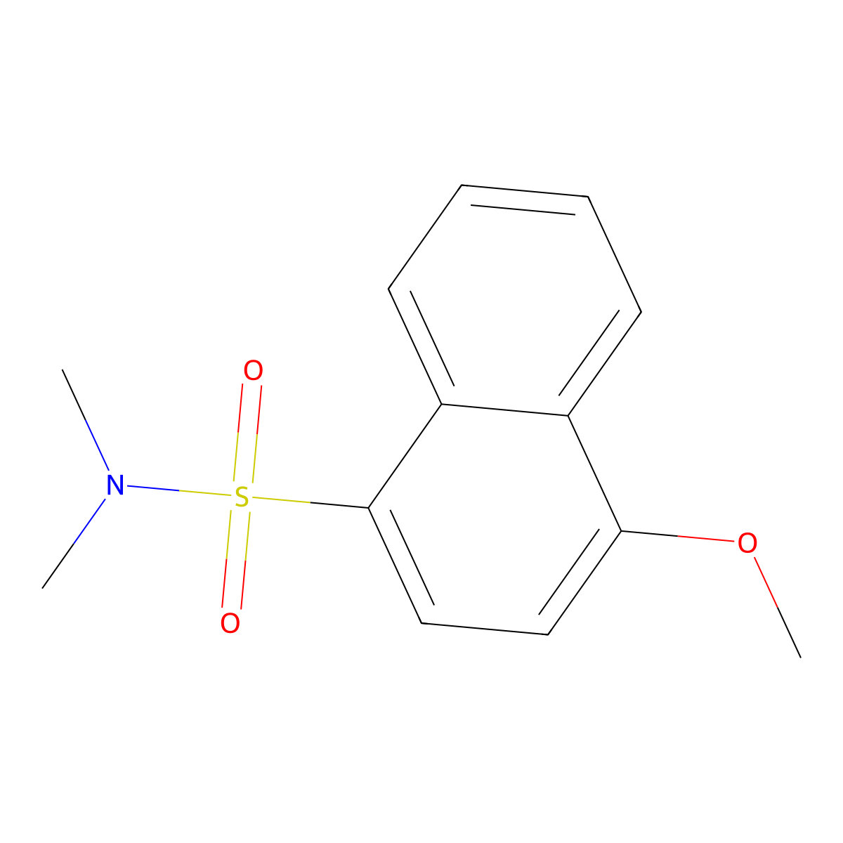 [(4-Methoxynaphthyl)sulfonyl]dimethylamine molecular structure, CAS 135521-05-0