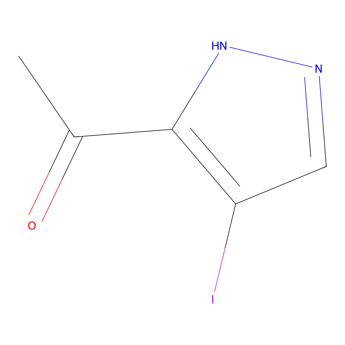 1-(4-iodo-1H-pyrazol-3-yl)ethan-1-one molecular structure, CAS 1355213-14-7