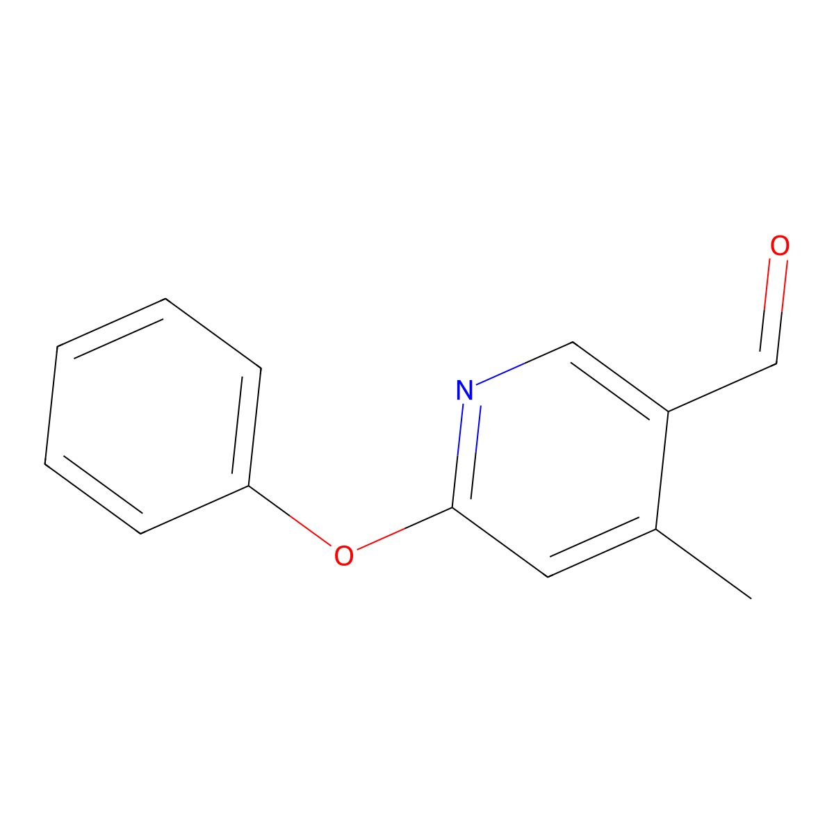4-Methyl-6-phenoxynicotinaldehyde molecular structure, CAS 1355214-50-4