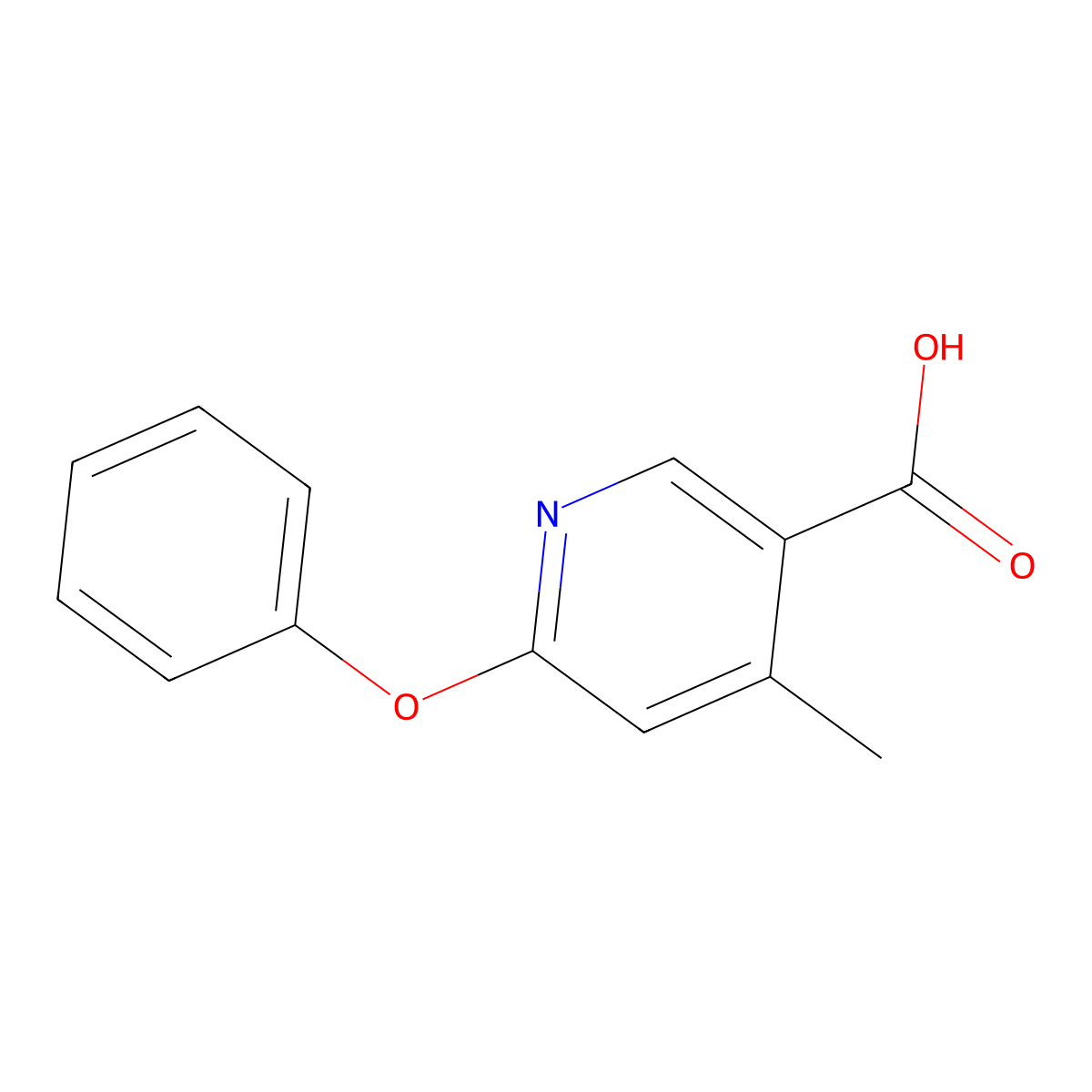 4-Methyl-6-phenoxynicotinic acid molecular structure, CAS 1355214-55-9