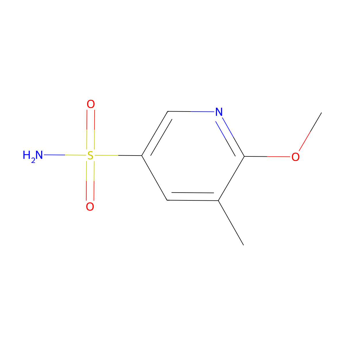 6-Methoxy-5-methylpyridine-3-sulfonamide molecular structure, CAS 1355214-82-2