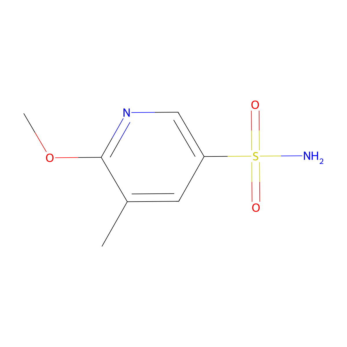 6-Methoxy-5-methylpyridine-3-sulfonamide molecular structure, CAS 1355214-82-2