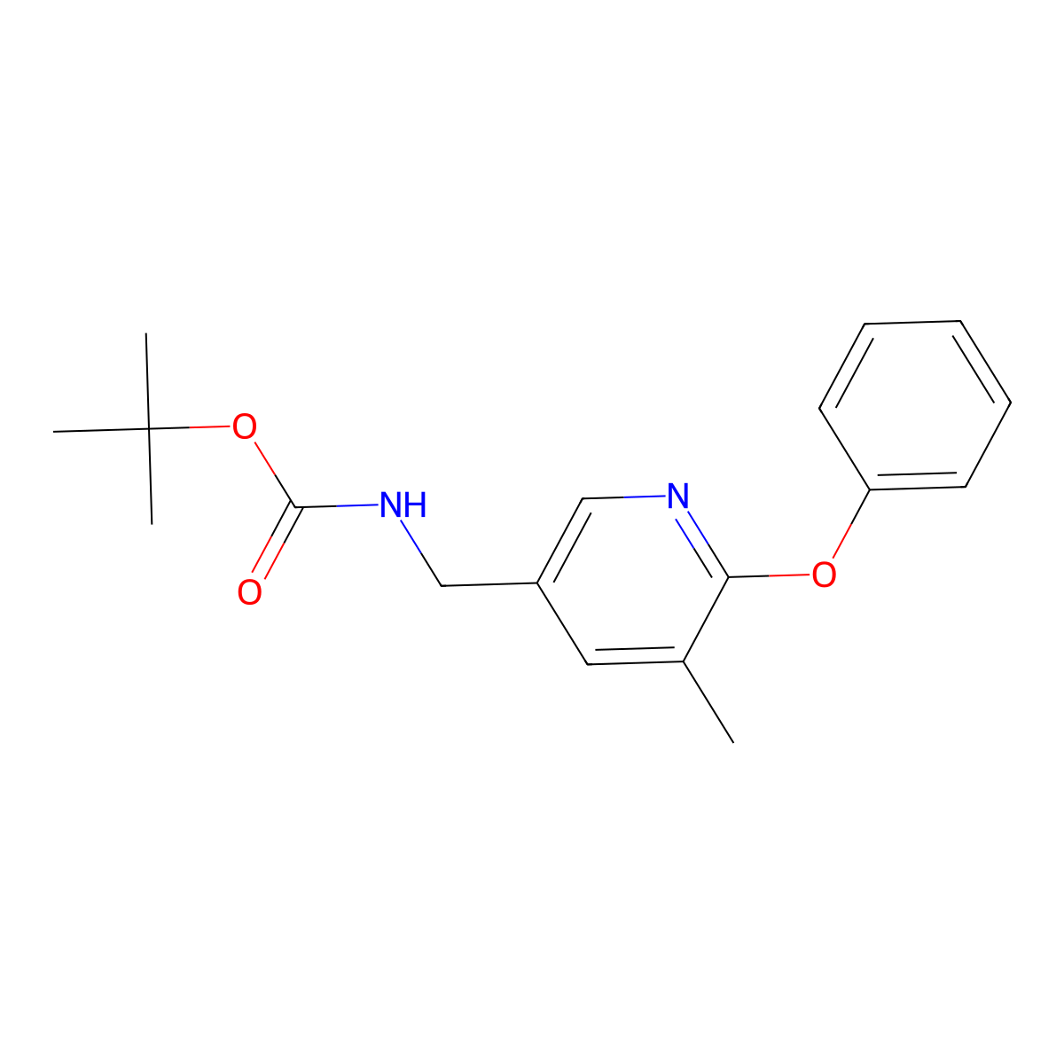 (5-Methyl-6-phenoxy-pyridin-3-ylmethyl)-carbamic acid tert-butyl ester molecular structure, CAS 1355215-02-9