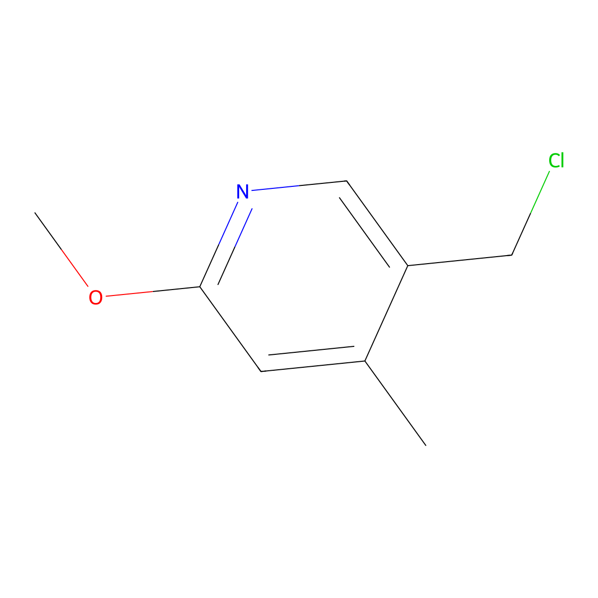 5-(Chloromethyl)-2-methoxy-4-methylpyridine molecular structure, CAS 1355215-51-8