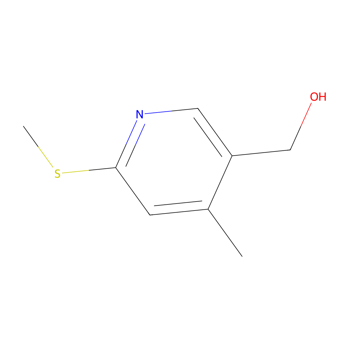 (4-Methyl-6-(methylthio)pyridin-3-yl)methanol molecular structure, CAS 1355215-86-9