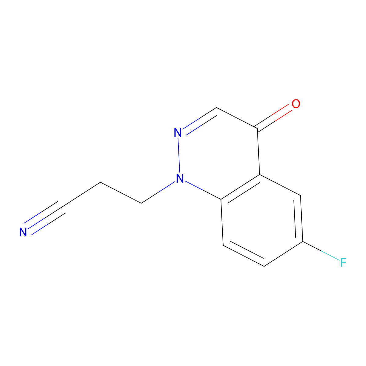 3-(6-Fluoro-4-oxocinnolin-1(4H)-yl)propanenitrile molecular structure, CAS 1355215-89-2
