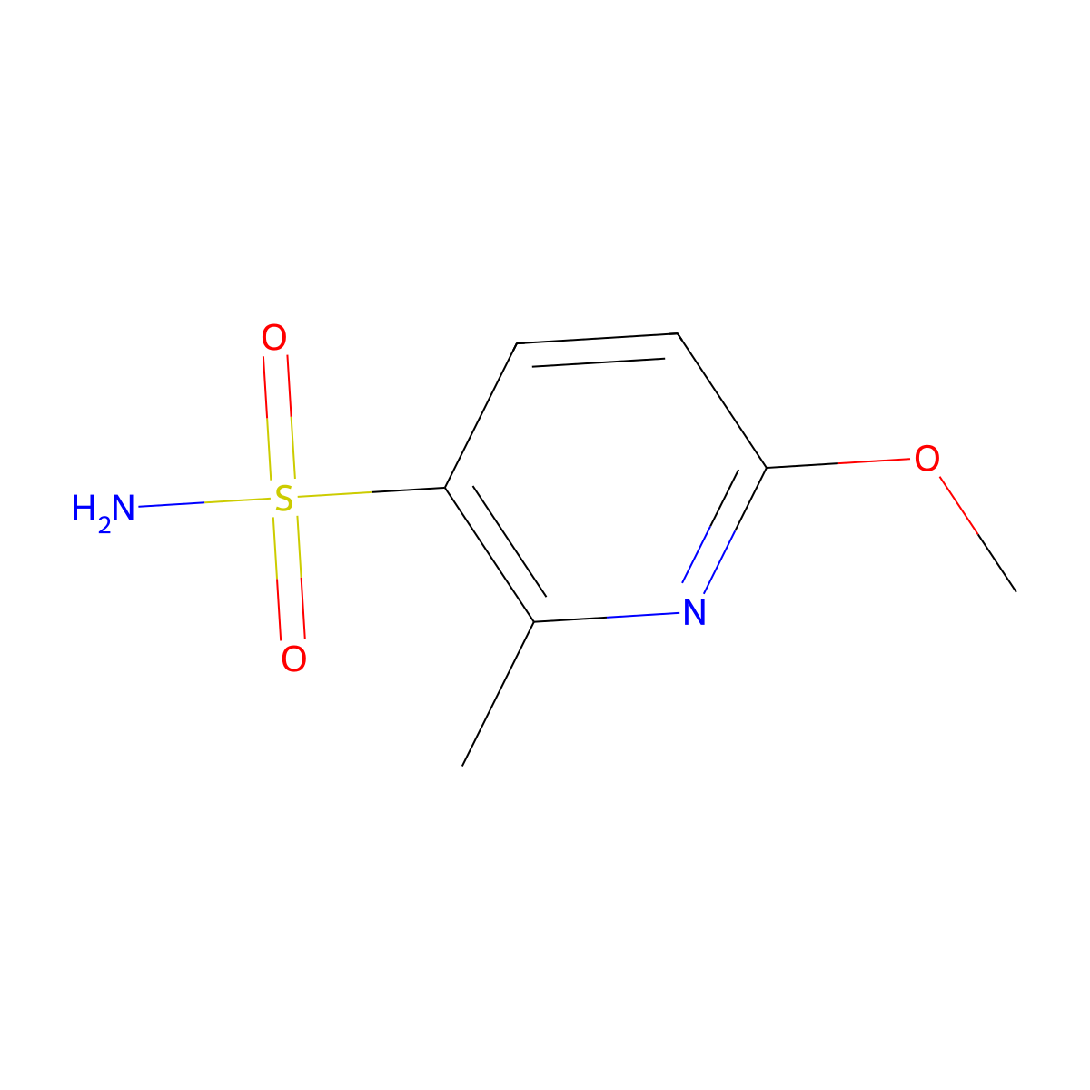 6-Methoxy-2-methylpyridine-3-sulfonamide molecular structure, CAS 1355216-24-8