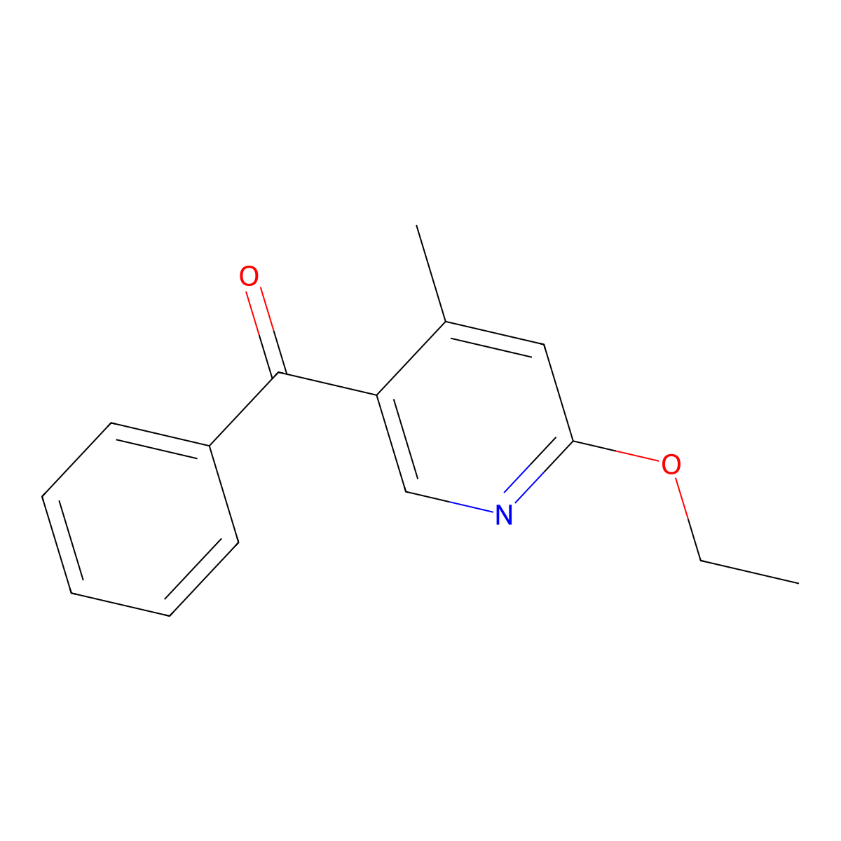(6-Ethoxy-4-methylpyridin-3-yl)(phenyl)methanone molecular structure, CAS 1355216-82-8