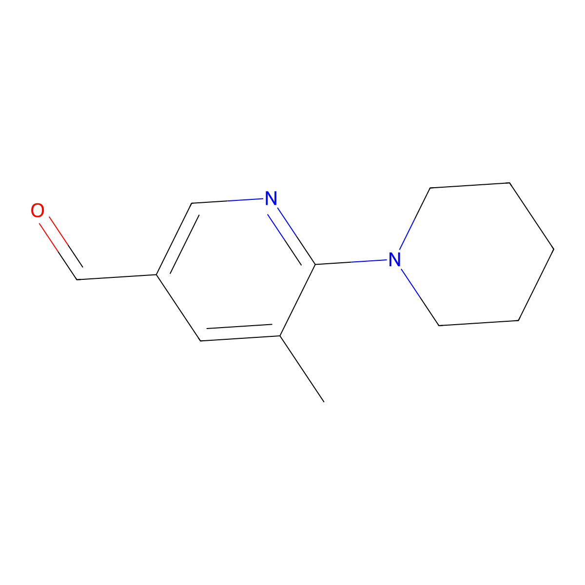 5-Methyl-6-(piperidin-1-yl)nicotinaldehyde molecular structure, CAS 1355217-00-3