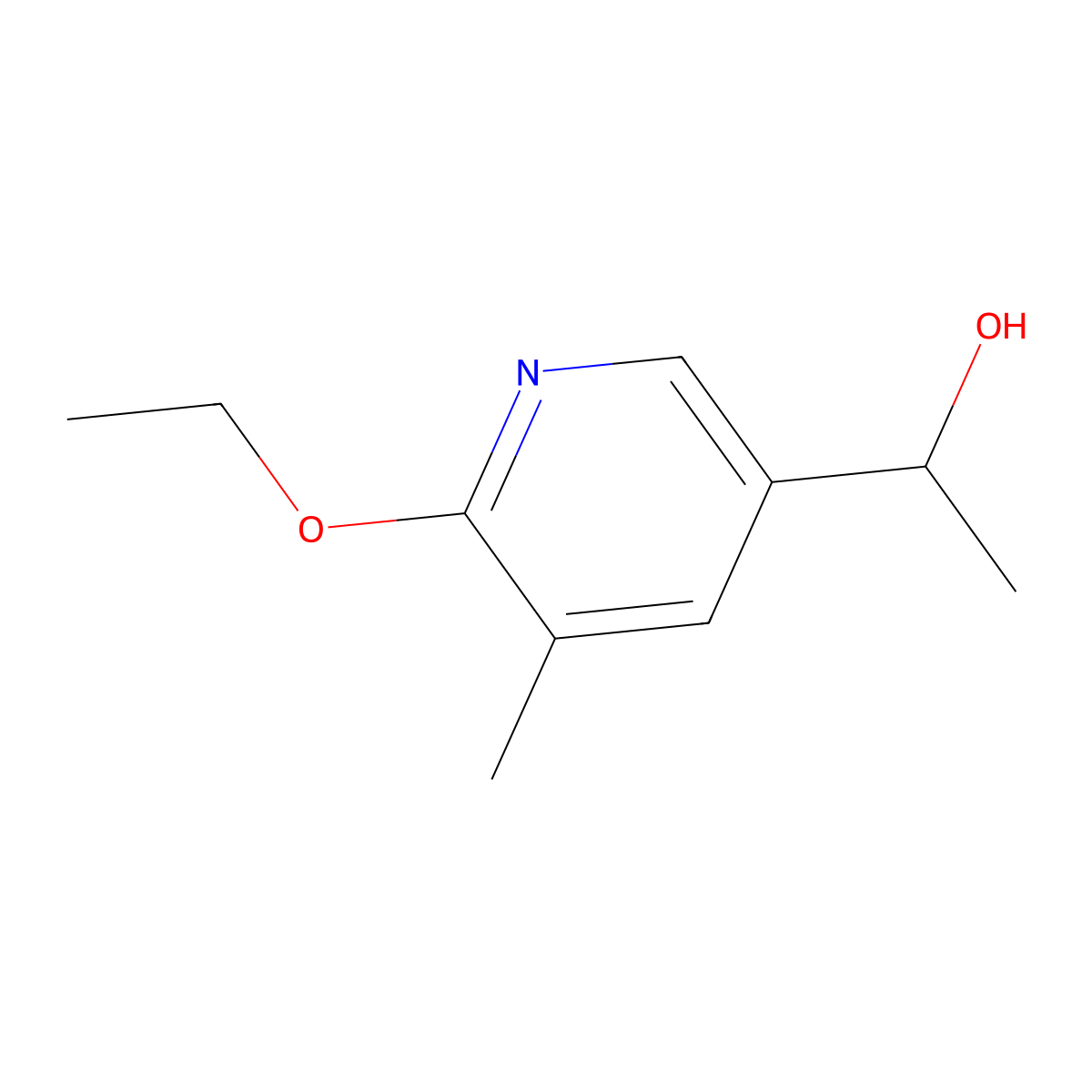 6-Ethoxy-|A,5-dimethyl-3-pyridinemethanol molecular structure, CAS 1355217-06-9