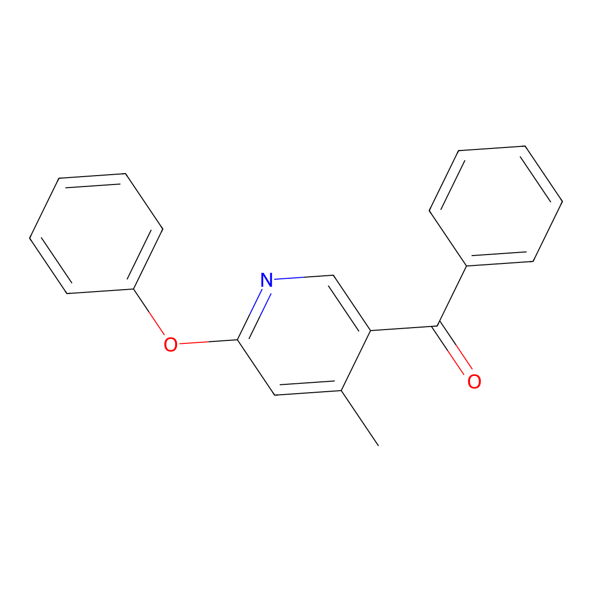 (4-Methyl-6-phenoxypyridin-3-yl)(phenyl)methanone molecular structure, CAS 1355217-16-1