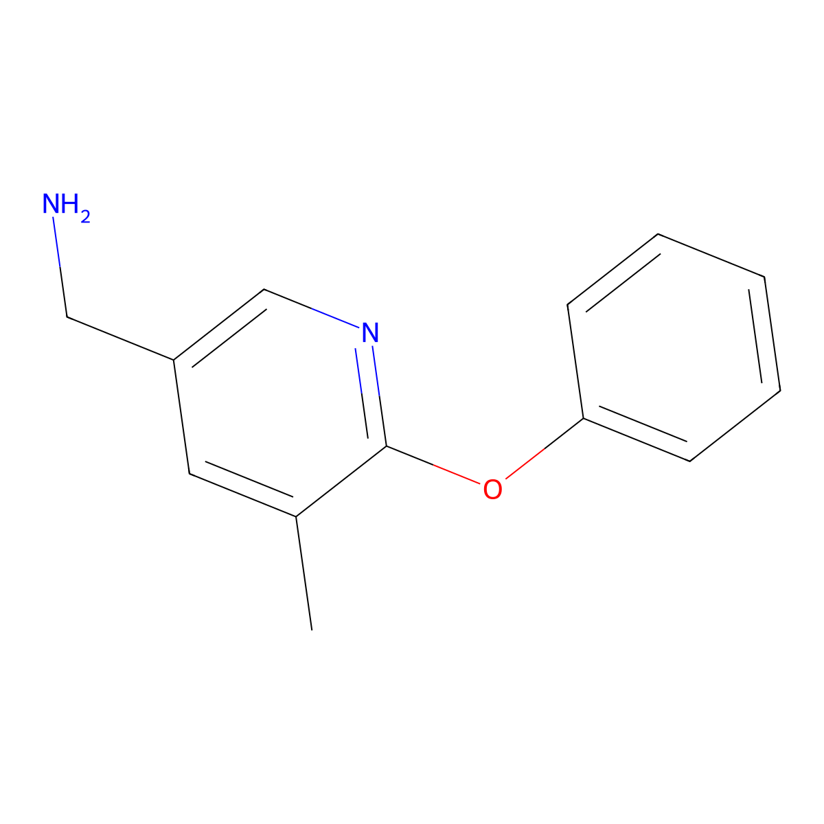 5-Methyl-6-phenoxy-3-pyridinemethanamine molecular structure, CAS 1355217-27-4