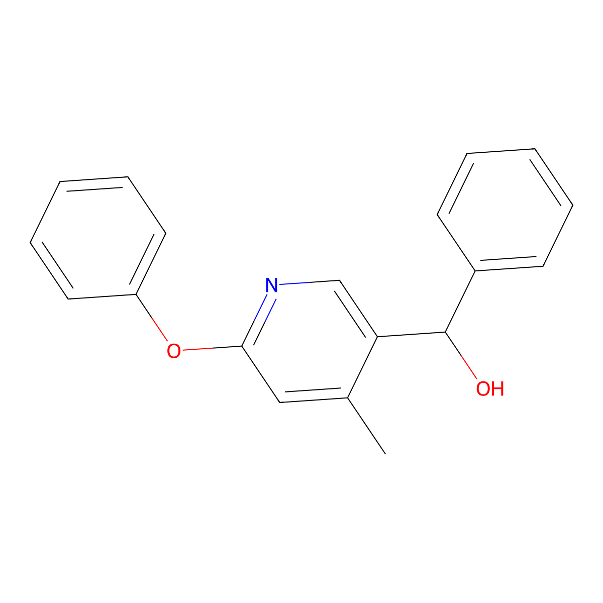 (4-Methyl-6-phenoxy-pyridin-3-yl)-phenyl-methanol molecular structure, CAS 1355217-33-2