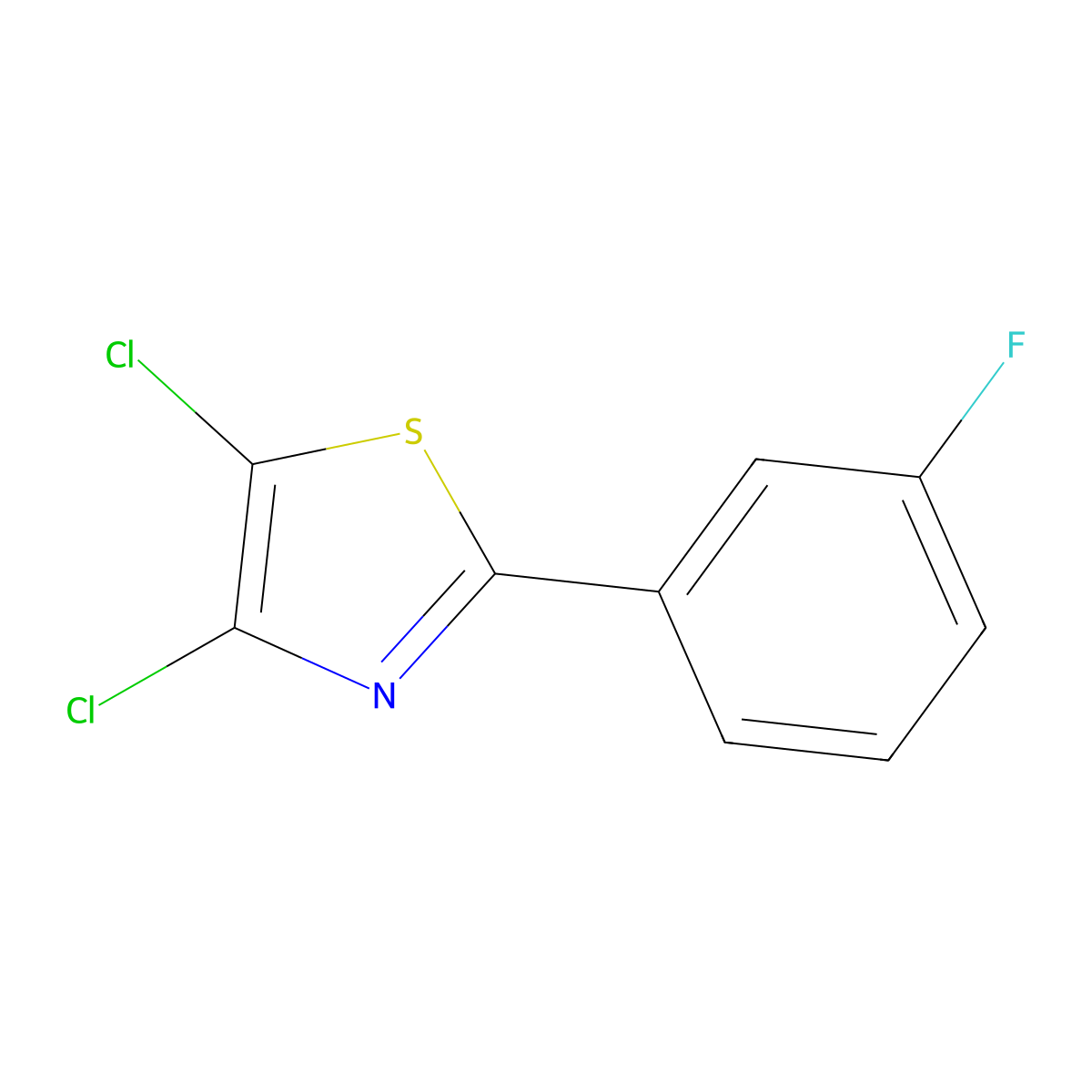4,5-Dichloro-2-(3-fluorophenyl)thiazole molecular structure, CAS 1355217-47-8