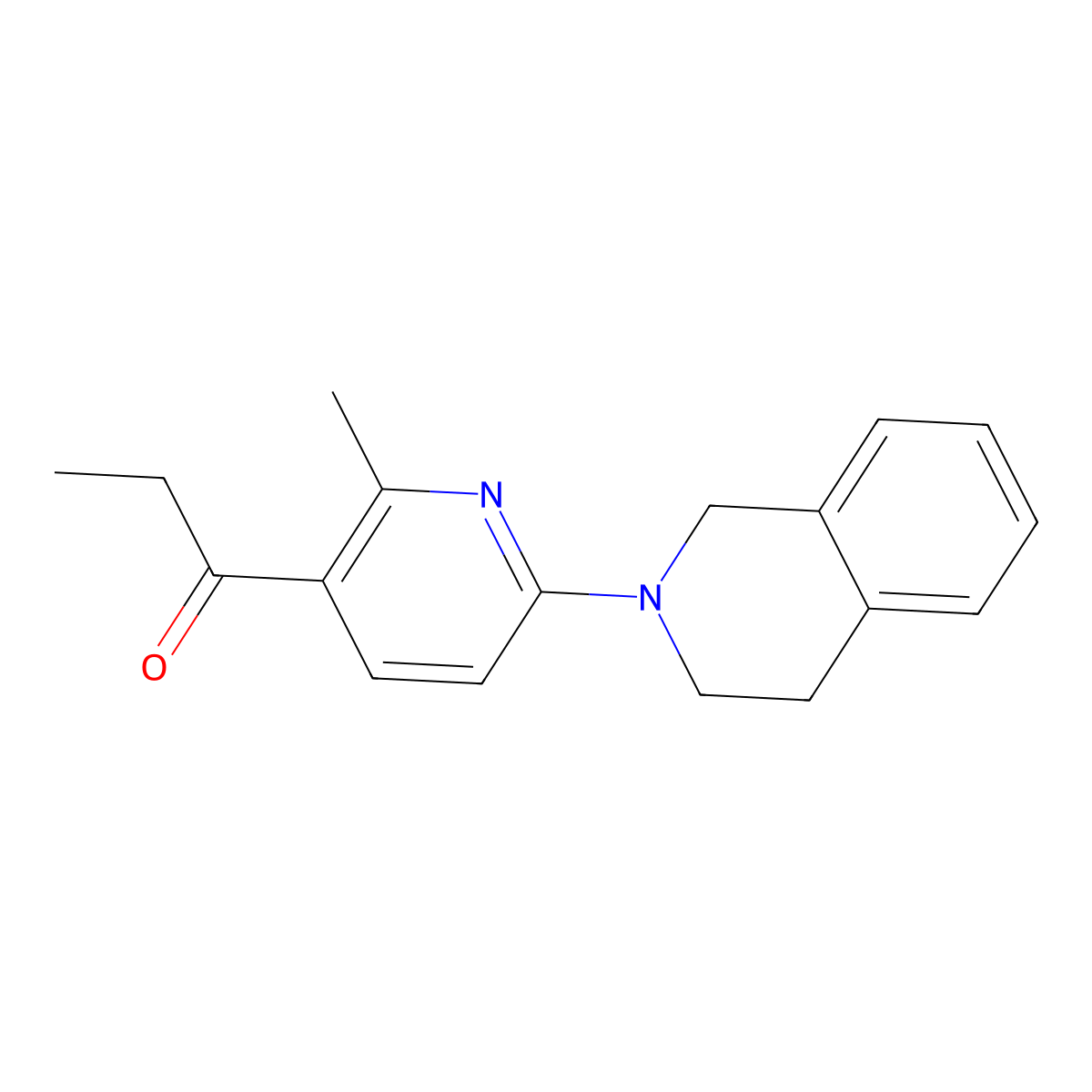 1-(6-(3,4-Dihydroisoquinolin-2(1H)-yl)-2-methylpyridin-3-yl)propan-1-one molecular structure, CAS 1355217-54-7