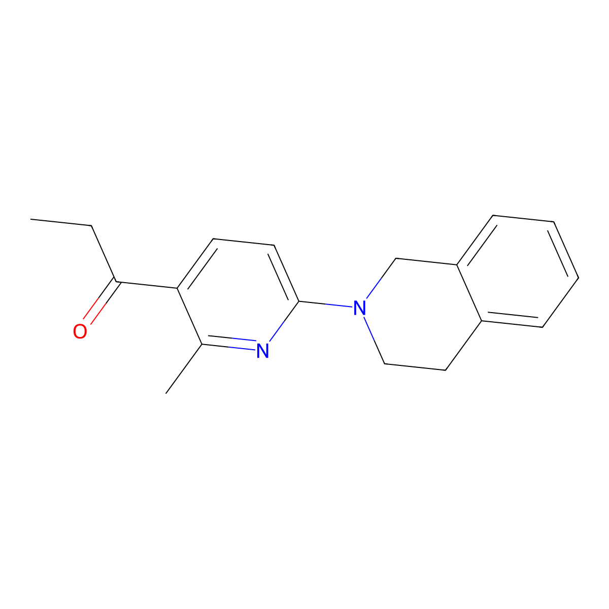 1-(6-(3,4-Dihydroisoquinolin-2(1H)-yl)-2-methylpyridin-3-yl)propan-1-one molecular structure, CAS 1355217-54-7