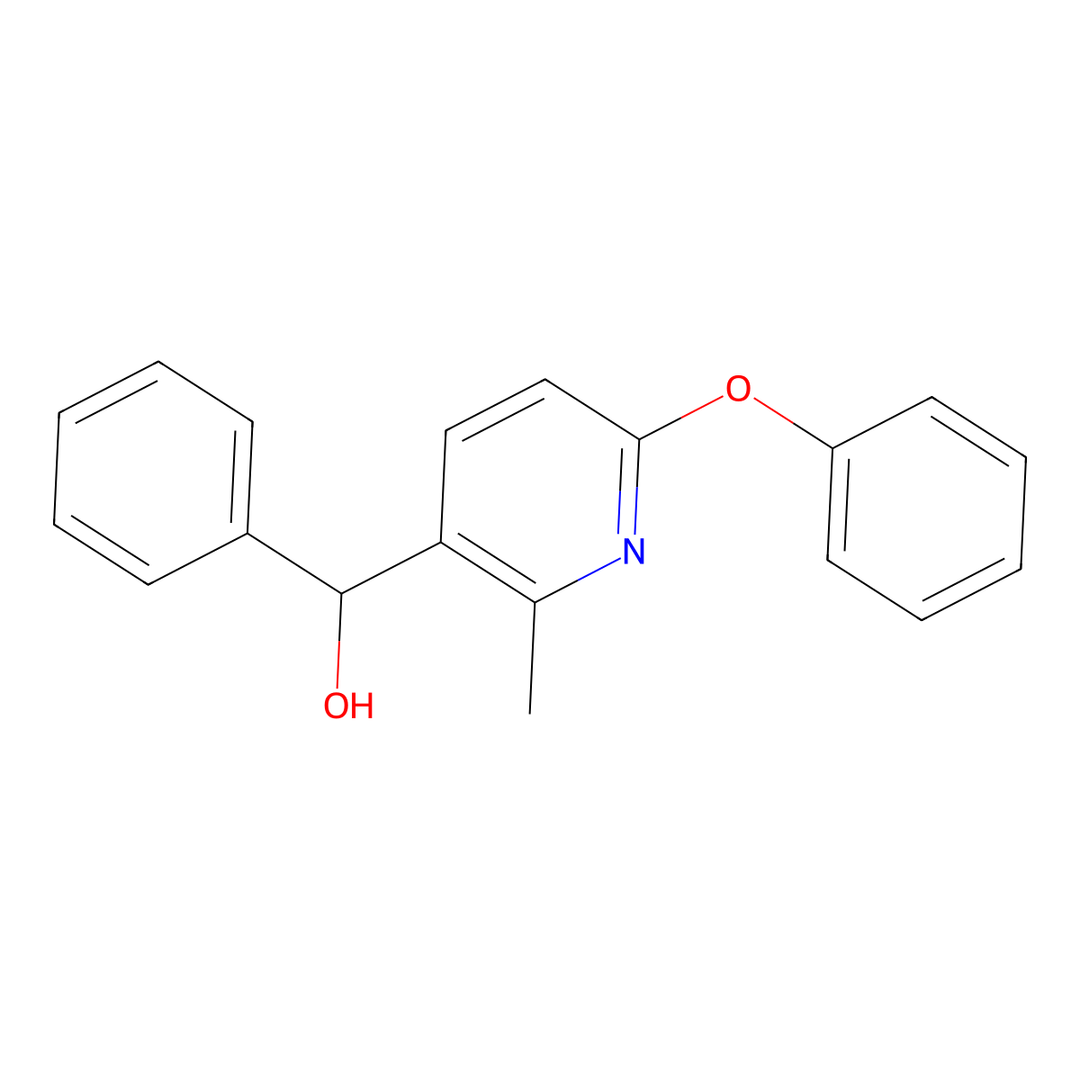(2-Methyl-6-phenoxy-pyridin-3-yl)-phenyl-methanol molecular structure, CAS 1355217-71-8