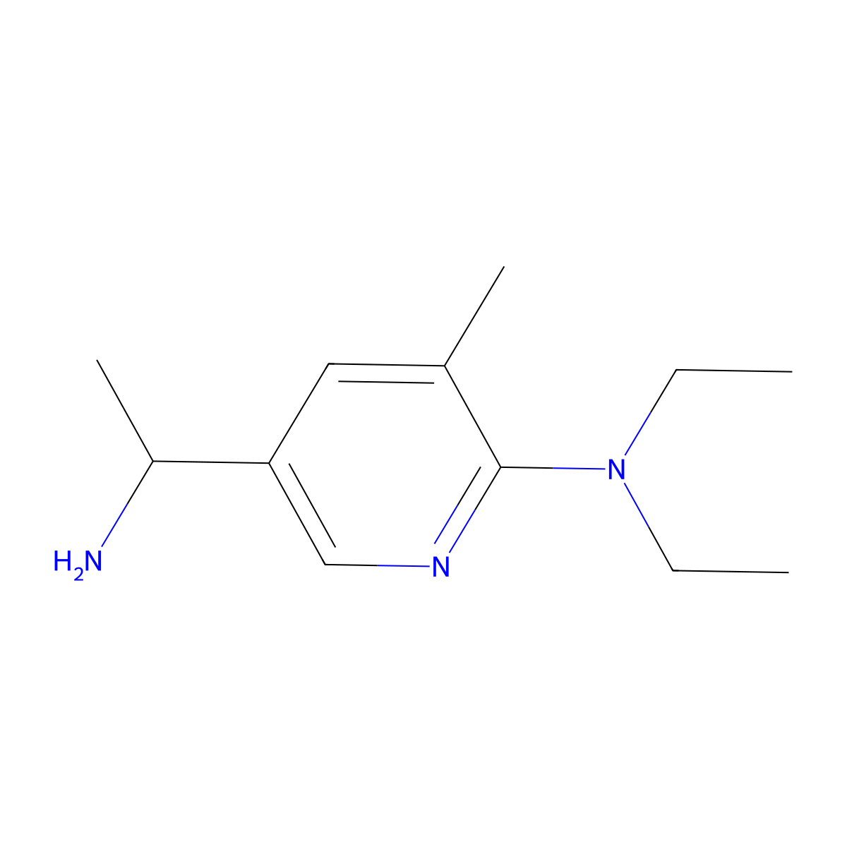 5-(1-Aminoethyl)-N,N-diethyl-3-methylpyridin-2-amine molecular structure, CAS 1355217-72-9