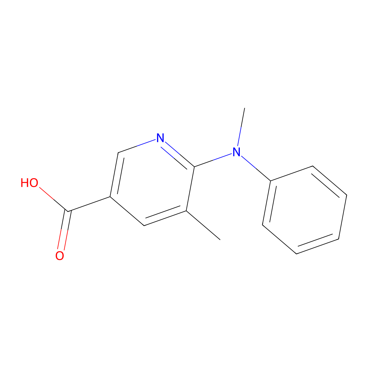 5-Methyl-6-(methyl(phenyl)amino)nicotinic acid molecular structure, CAS 1355217-77-4