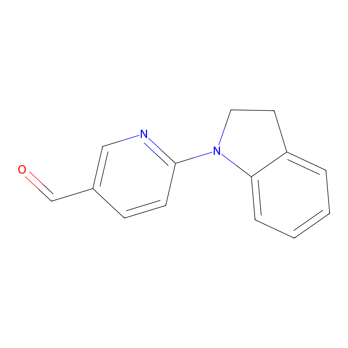 6-(Indolin-1-yl)nicotinaldehyde molecular structure, CAS 1355217-98-9