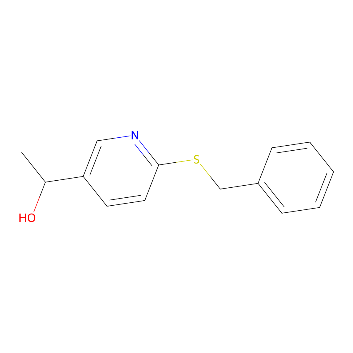 1-(6-Benzylsulfanyl-pyridin-3-yl)-ethanol molecular structure, CAS 1355218-13-1