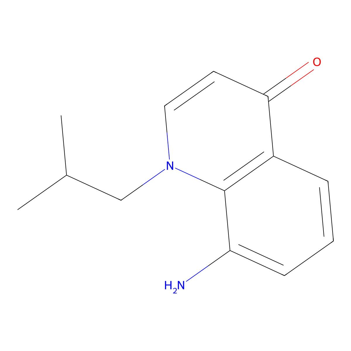8-Amino-1-isobutylquinolin-4(1H)-one molecular structure, CAS 1355218-22-2